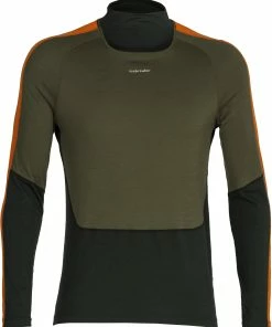 Icebreaker 200 Sonebula Manches longues col haut Homme, jaune/blanc