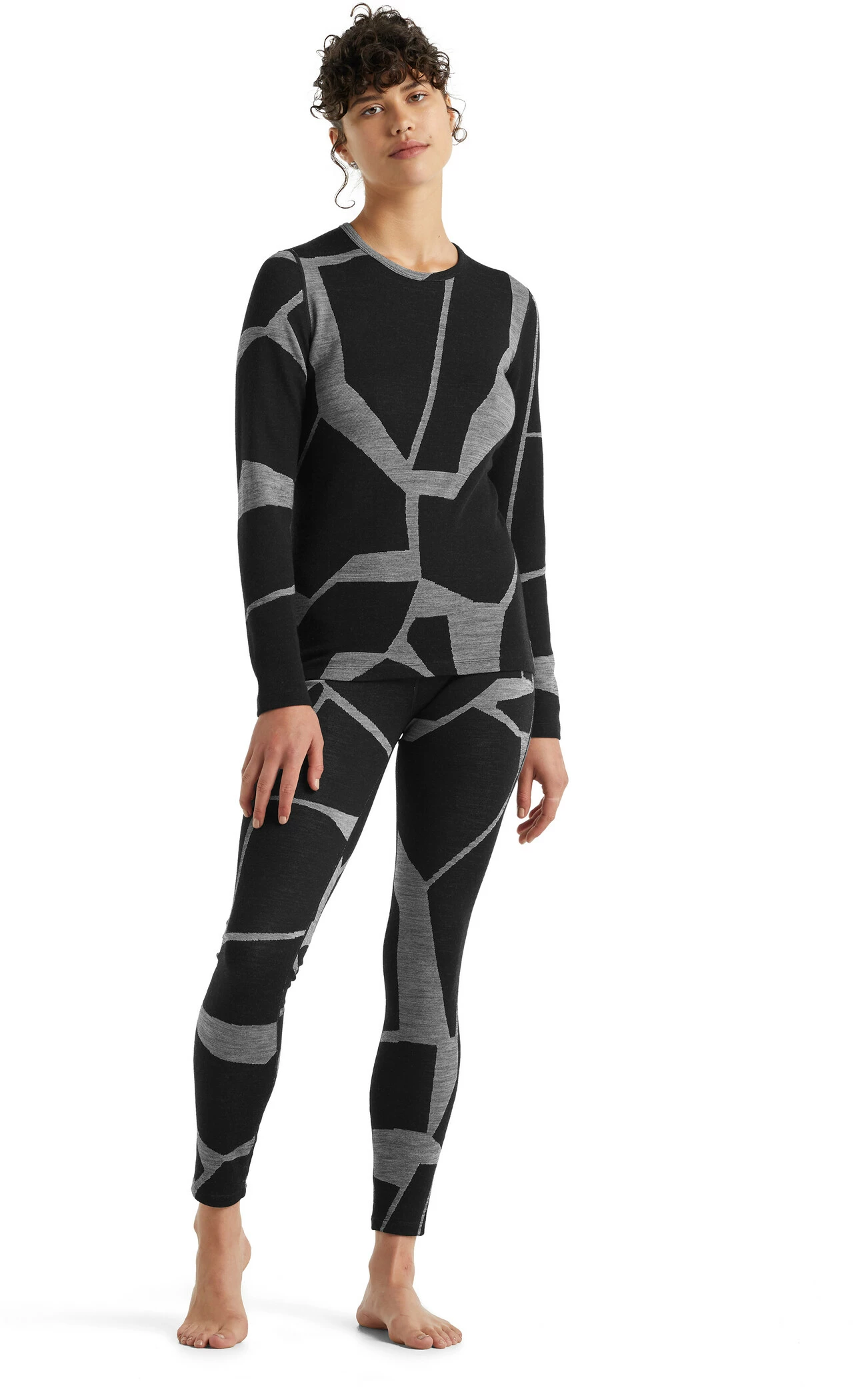 Icebreaker 250 Vertex Landscapes Leggings Femme, noir/gris 6 Icebreaker 250 Vertex Landscapes Leggings Femme, noir/gris – Image 4