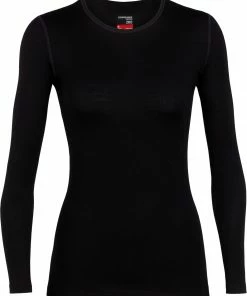 Icebreaker 260 Tech Haut À Col Ras-Du-Cou À Manches Longues Femme, bleu