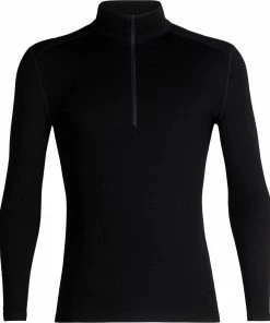 Icebreaker 260 Tech Haut À Manches Longues À Fermeture Éclair Torse Homme, marron