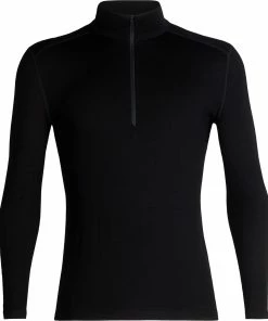 Icebreaker 260 Tech Haut À Manches Longues À Fermeture Éclair Torse Homme, olive