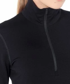 Icebreaker 260 Tech Haut À Manches Longues À Fermeture Éclair Torse Femme, marron -Sous-vêtements Soldes icebreaker 260 tech ls half zip top women musta 5 1