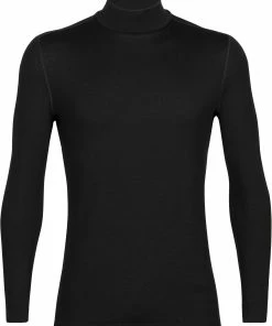 Icebreaker 260 Tech Chemise à col roulé à manches longues Homme, noir