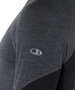 Icebreaker 260 Zone Haut À Col Ras-Du-Cou À Manches Longues Homme, gris -Sous-vêtements Soldes icebreaker 260 zone ls crew top men harmaa 4