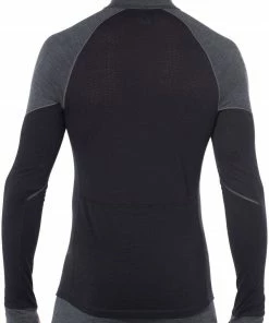 Icebreaker 260 Zone Sweat À Manches Longues À Fermeture Éclair Torse Homme, bleu -Sous-vêtements Soldes icebreaker 260 zone ls half zip shirt men jet heather black 2