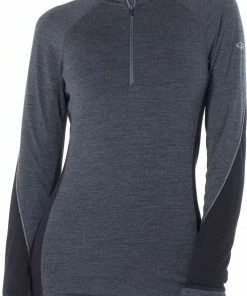 Icebreaker 260 Zone Sweat À Manches Longues À Fermeture Éclair Torse Femme, noir -Sous-vêtements Soldes icebreaker 260 zone ls half zip shirt women musta 2