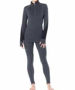 Icebreaker 260 Zone Sweat À Manches Longues À Fermeture Éclair Torse Femme, noir -Sous-vêtements Soldes icebreaker 260 zone ls half zip shirt women musta 4