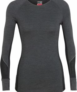 Icebreaker 260 Zone T-shirt manches longues à Col ras-du-cou Femme, noir