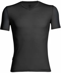 Icebreaker Anatomica T-shirt col en V Homme, noir
