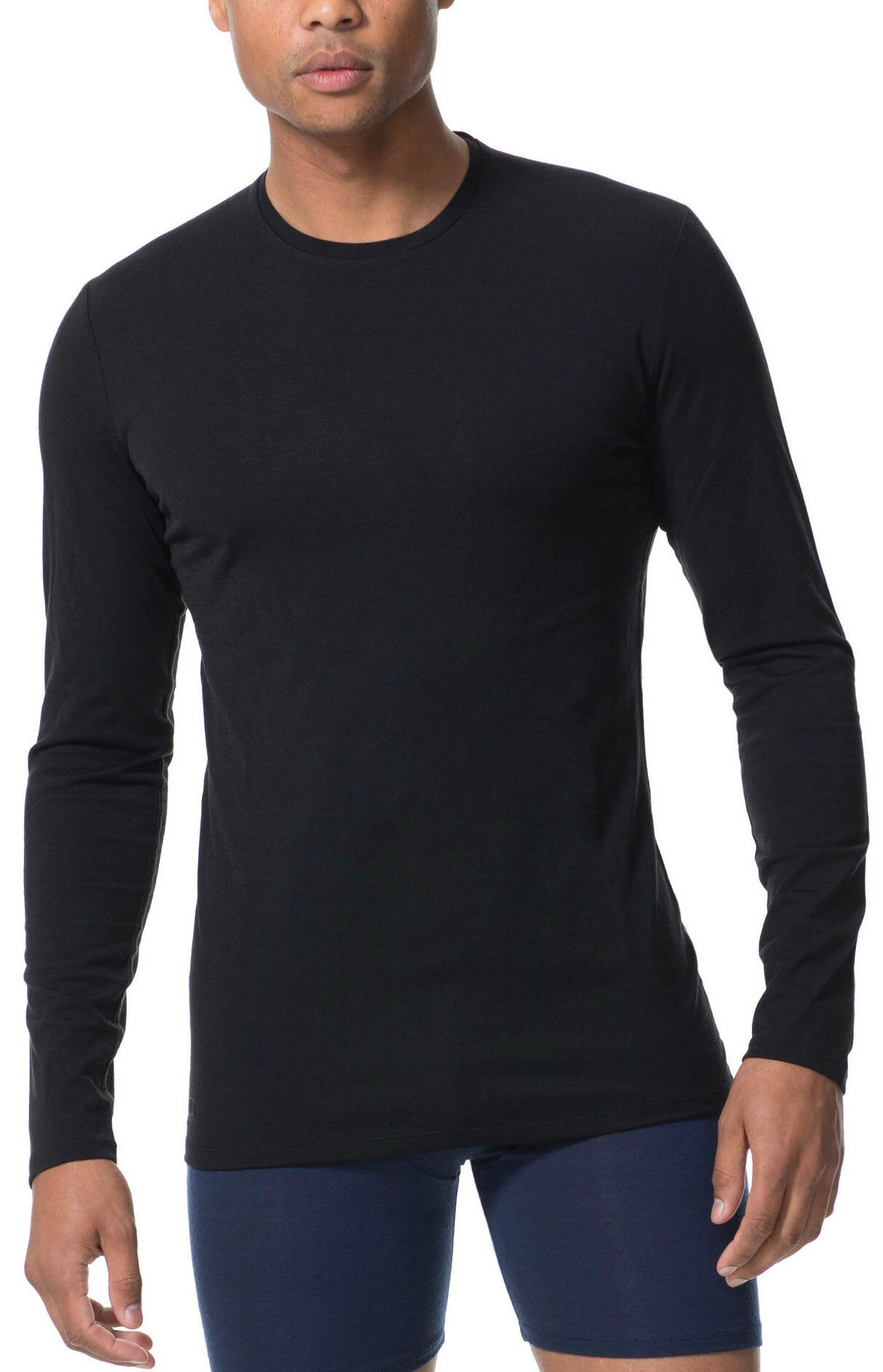 Icebreaker Anatomica Haut À Col Ras-Du-Cou À Manches Longues Homme, noir 4 Icebreaker Anatomica Haut À Col Ras-Du-Cou À Manches Longues Homme, noir – Image 2