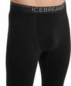 Icebreaker Leggings en mérinos Homme, jaune -Sous-vêtements Soldes icebreaker merino leggings men black 5