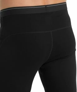 Icebreaker Leggings en mérinos Homme, noir -Sous-vêtements Soldes icebreaker merino leggings men black 6 1