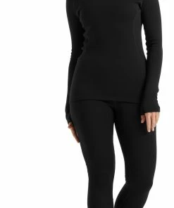 Icebreaker Leggings en mérinos Femme, noir -Sous-vêtements Soldes icebreaker merino leggings women black 4