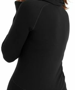 Icebreaker Col roulé Merino manches longues Femme, marron -Sous-vêtements Soldes icebreaker merino ls roll neck women black 6