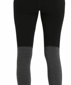 Icebreaker ZoneKnit 200 Leggings Femme, marron/jaune -Sous-vêtements Soldes icebreaker zoneknit 200 leggings women black jet heather cb 5 1