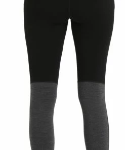 Icebreaker ZoneKnit 200 Leggings Femme, noir/gris -Sous-vêtements Soldes icebreaker zoneknit 200 leggings women black jet heather cb 5