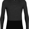 Icebreaker ZoneKnit 200 Haut manches longues à col rond Homme, gris/noir -Sous-vêtements Soldes icebreaker zoneknit 200 ls crew shirt men jet heather black metro heather cb 1 1