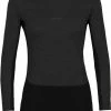 Icebreaker ZoneKnit 200 Haut manches longues à col rond Femme, gris/noir -Sous-vêtements Soldes icebreaker zoneknit 200 ls crew shirt women jet heather black metro heather cb 1 1