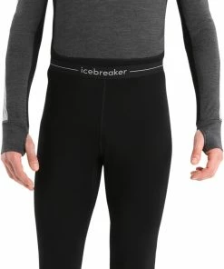Icebreaker ZoneKnit 260 Leggings Homme, noir/gris -Sous-vêtements Soldes icebreaker zoneknit 260 leggings men black jet heather cb 2 1