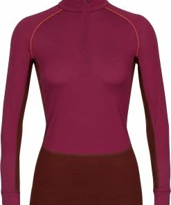 Icebreaker ZoneKnit 260 Haut à manches longues demi-zippé Femme, gris/noir