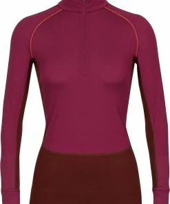 Icebreaker ZoneKnit 260 Haut à manches longues demi-zippé Femme, violet