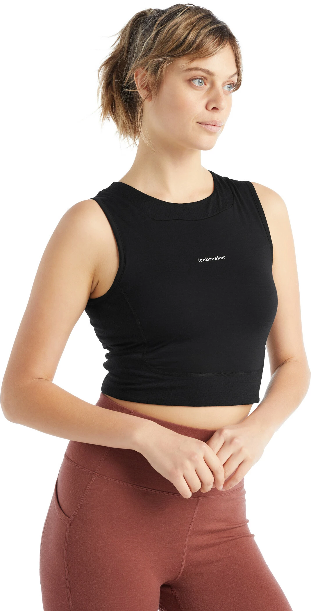 Icebreaker ZoneKnit Débardeur croisé Femme, bleu 4 Icebreaker ZoneKnit Débardeur croisé Femme, bleu – Image 2
