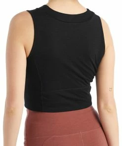 Icebreaker ZoneKnit Débardeur croisé Femme, bleu 10 Icebreaker ZoneKnit Débardeur croisé Femme, bleu -Sous-vêtements Soldes icebreaker zoneknit cropped bra tank women black 3 2