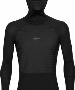 Icebreaker ZoneKnit Sweat à capuche isolé à manches longues Homme, noir