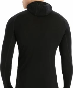 Icebreaker ZoneKnit Sweat à capuche isolé à manches longues Homme, noir -Sous-vêtements Soldes icebreaker zoneknit insulated ls hoodie men black 3 1
