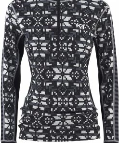 Kari Traa Else haut à fermeture éclair torse Femme, noir