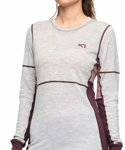Kari Traa Lam Sweat à manches longues Femme, bleu -Sous-vêtements Soldes kari traa lam ls shirt women grey melange 3