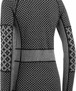 Kari Traa Smekker Haut À Fermeture Éclair Torse Femme, noir/blanc -Sous-vêtements Soldes kari traa smekker half zip top women black 2 2
