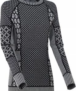 Kari Traa Smekker Haut À Manches Longues Femme, noir/blanc