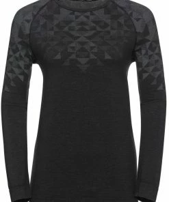 Odlo Kinship Performance Wool 200 Haut couche de base col ras du cou manches longues Femme, rouge