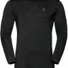 Odlo Merino 130 Haut col ras du cou à manches longues Homme, noir -Sous-vêtements Soldes odlo merino 130 top crew neck l s men black 1
