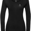 Odlo Merino 130 Haut col ras du cou à manches longues Femme, gris 1 Odlo Merino 130 Haut col ras du cou à manches longues Femme, gris -Sous-vêtements Soldes odlo merino 130 top crew neck l s women black 1