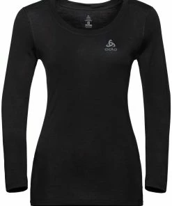 Odlo Merino 130 Haut col ras du cou à manches longues Femme, gris