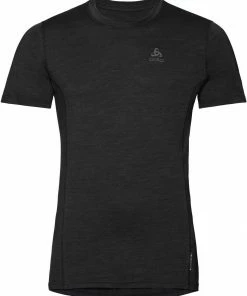Odlo Merino 130 Haut col ras du cou à manches courtes Homme, gris