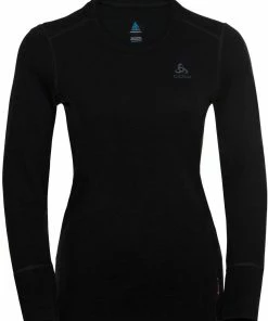 Odlo Merino 260 Haut col ras du cou à manches longues Femme, noir