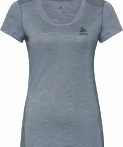 Odlo Natural + Light BL T-shirt Manches courtes Col ras-du-cou Femme, rouge