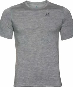 Odlo Natural T-shirt en mérinos à col ras-du-cou Homme, noir