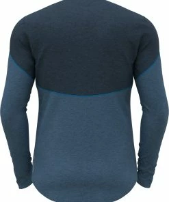 Odlo Revelstoke Performance Wool 150 Haut Couche de base col ras du cou manches longues Homme, gris -Sous-vêtements Soldes odlo revelstoke performance wool 150 ls baselayer crew neck top men blue wing teal melange indigo bunting 2 2