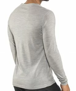 Odlo Suw Natural T-shirt manches longues à col ras-du-cou Homme, noir -Sous-vêtements Soldes odlo suw natural alusvaatteet miehet grey melange grey melange 2 1