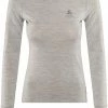 Odlo Suw Natural T-shirt manches longues à col ras-du-cou Femme, noir -Sous-vêtements Soldes odlo suw natural alusvaatteet naiset grey melange grey melange 3