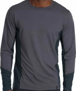 Rab Syncrino Base T-shirt à manches longues Homme, gris -Sous-vêtements Soldes rab syncrino base ls tee men graphene 3 1