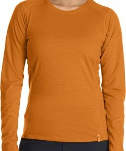 Rab Syncrino Base T-shirt à manches longues Femme, orange -Sous-vêtements Soldes rab syncrino base ls tee women marmalade 3 1