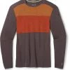 Smartwool Merino 250 Colorblock Haut couche de base ras-du-cou Homme, marron -Sous-vêtements Soldes smartwool merino 250 colorblock baselayer crew top boxed men shale heather 1