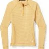 Smartwool Merino 250 Pattern Haut couche de base 1/4 Zip Femme, jaune -Sous-vêtements Soldes smartwool merino 250 pattern baselayer 1 4 zip top boxed women honey gold dot 1
