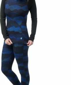 Sous-vêtements Soldes -Sous-vêtements Soldes smartwool merino 250 pattern baselayer crew top boxed women blueberry hill mountain scape 2 2