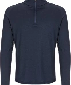 Super.natural Base 175 T-shirt Manches longues Zip 1/4 Homme, noir